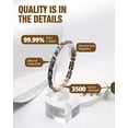 thumbnail image 2 of Vagzen Heart Copper Magnetic Bracelet for Women, Magnetic Jewelry, Natural Turquoise Stone, 2 of 7