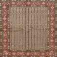 thumbnail image 1 of Ahgly Company Indoor Square Traditional Light French Beige Brown Persian Area Rugs, 8' Square, 1 of 6