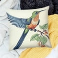 thumbnail image 2 of Embroidered Decorative Throw Pillow Covers Couch Square Pillowcases Cushion for Bedroom Sofa Farmhouse Decor  (Hummingbird), 2 of 5