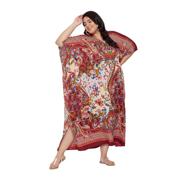 Oussum Robes Caftans Grande Taille pour Femmes Longue Robe Maxi Caftans pour Dames