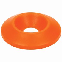 Allstar Performance ALL18694 Body Bolt Washer - Countersunk - 1/4 in ID - 1 in OD - Plastic - Orange - Set of 10