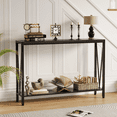 thumbnail image 3 of 2-Tier Narrow Console Table - Behind Couch Sofa Table, 43.3" Slim Entryway Table for Hallway/Foyer/Office, 3 of 8
