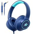 thumbnail image 1 of Auriculares Botesty Sound para niños con cable para colocar sobre la oreja y micrófono, color azul marino, 1 of 7