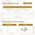 thumbnail image 3 of Curtain Rod 48" to 120" White 1" diameter adjustable curtain rods with crown ball finials and 3piece brackets, 3 of 6