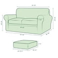 thumbnail image 5 of CHUN YI Sofa Cover with Separate Cushion Slipcover Stretch Checks (Loveseat, White), 5 of 7