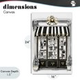 thumbnail image 4 of Stupell Industries Art Deco Striped Paris Shop Facade Canvas Art, 16 x 24, by Petals Prints Design, 4 of 8