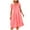 Watermelon Red, variant on HomeGardon Nightgowns for Women,Summer Dresses Women's Solid Color Short-sleeved Loose Ice Silk Lace Home Dress Nightdress