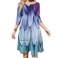 thumbnail image 2 of Parrot Feathers Sweetheart Knot Flared Dress Fashion Design Large Size Loose Dress, 2 of 5