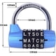 thumbnail image 3 of Gym Locker Lock,5 Letter Word Lock,5 Digit Combination Lock,Safety Padlock for School Gym Locker,Sports Locker,Fence,Case,Hasp Storage (Blue), 3 of 4