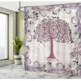 thumbnail image 4 of Ambesonne Nature Shower Curtain, Peacock Feathers Motif Tree, 69"Wx75"L, Mauve Taupe, 4 of 4