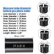 thumbnail image 3 of 4 Uds 27,2mm a 28,6mm 27,2mm a 30,4mm 27,2mm a 30,8mm 27,2mm a 31,6mm adaptador de tubo de poste de asiento de bicicleta manga reductora aleación de aluminio negro Unique Bargains Tijas y repuestos para sillín de bicicleta, 3 of 8