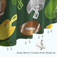 thumbnail image 6 of Green Football Helmets and Balls Pattern Shower Curtain 36"x72" ,Bathroom Decorative Shower Curtains Set with 12 Hooks,Modern Waterproof Washable Shower Curtain, 6 of 6