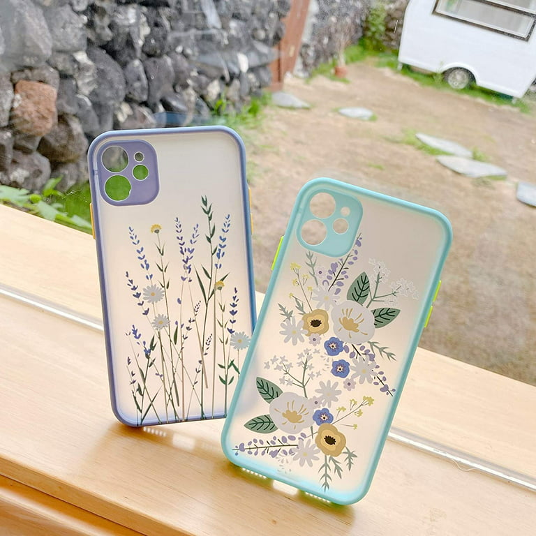 Ownest Compatible for iPhone Xs Max Case for Clear Frosted PC Back Flowers  Pattern 3D Floral Girls Woman and Soft TPU Bumper Protective Silicone Slim