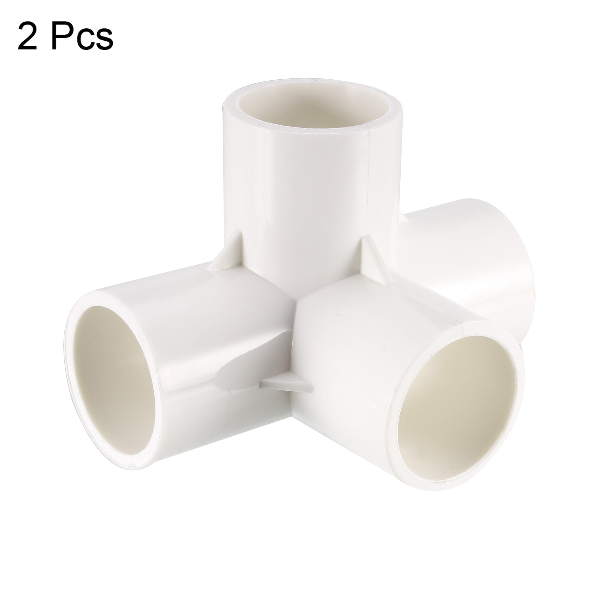 Rige Lykkelig eksistens 4 Way Elbow PVC Pipe Fitting,Furniture Grade,3/4-inch Size Tee Corner  Fittings White 2pcs - Walmart.com
