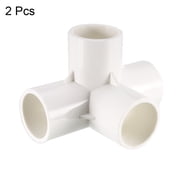 4 Way Elbow Pipe Fitting,Furniture Grade,3/4-inch Size Tee Corner Fittings White 2Pcs