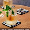 thumbnail image 3 of 3drose, Funny Cute Cool Cow Eating Ice Cream Cone Satire Abstract Art, Set of 4 Coasters - Soft, 3 of 7