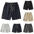 thumbnail image 2 of Mens Waffle Shorts Beach Sports Gym Workout Jogging Hiking Fitness Short Pants, 2 of 11