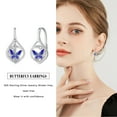 thumbnail image 3 of Midir&Etain Leverback Earrings for Women 925 Sterling Silver Celtic Butterfly Dangle Drop Earring Irish Jewelry Gifts for Women Girlfriends Good Luck Gifts, 3 of 7