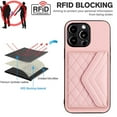 thumbnail image 6 of Allytech iPhone 14 Pro Max Wallet Case with Hand Wrist, PU Leather RFID Blocking Cards Slots Shockproof Stand Feature Bumper Magnetic Closure Slim Shell Phone Case for Apple iPhone 14 Pro Max, Pink, 6 of 7