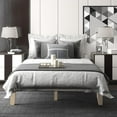 thumbnail image 2 of Giantex Solid Wood Platform Bed Frame, Natural, Full, 2 of 6