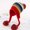 Red, variant on New Knitted Hat Thick Warm Two Layers Earflap Hat Fleece Lined Colorful Big Ball Skullies Beanies Women Winter Beanie Hat