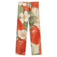 thumbnail image 4 of Strawberry Fruit Watercolor Winter Female Pants Flannel High Waist Women Pants Lady Warm Straight Leg Plush Trousers, 4 of 7