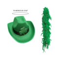 thumbnail image 3 of ZPAQI SaintPatrick Celebration Hat Green Cowboy Hat Holiday Festival Party Supplies, 3 of 9