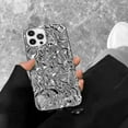 thumbnail image 4 of iPhone 12 12 Pro Glitter Case, Fashion Bling Glitter Silver Cute Soft Silicone Tin Foil 3D Pleats Women Girls Shockproof Soft Case Cover for iPhone 12 iPhone 12 Pro, 4 of 17