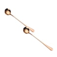 thumbnail image 1 of Oleegame 2PC Stainless Steel Cutlery Set Colorful Spoon Long Handle Spoons Flatware Coffee Drinking Tools Kitchen Gadget Gold, 1 of 2