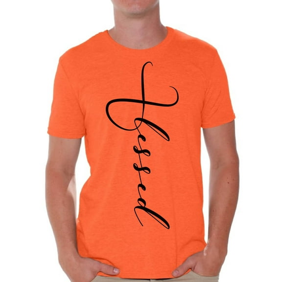 Awkward Styles Blessed Black T Shirt for Men Christian Shirts Christian Clothes for Men Following Jesus T-Shirt Black Tshirt for Men Christian Gifts Blessed Shirts Blessed Clothing Collection for Men