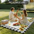thumbnail image 4 of Sunflowers Outdoor Rug for Patio/Deck/Porch, Non-Slip Large Area Rug 5 x 8 Ft, Spring Farmhouse Country Truck Floral Black Plaid Indoor Outdoor Rugs Washable Area Rugs, Camping Rug Carpet Runner, 4 of 8