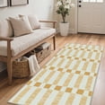 thumbnail image 5 of MASIIS 5x7 Checkered Area Rug for Kids Room, Sunny Yellow Washable Modern Geometric Carpet, Non-Slip Soft for Playroom Nursery, 5 of 5