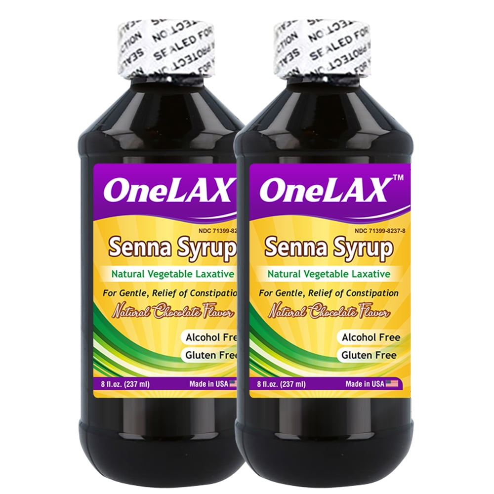 Senna Syrup Liquid Natural Vegetable Laxative 8.8mg 2 Pack