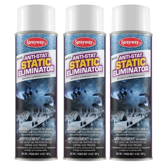 Sprayway-SW955 Anti Static Eliminator, (16 oz) cans 3 Pack