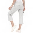 thumbnail image 4 of Posijego Teens Girls Capri Pants High Waisted Multiple Pockets Capris Summer Causal Outdoor Hiking Travel Cropped Pants, 4 of 7