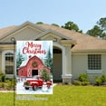 thumbnail image 2 of JOOCAR Merry Christmas Red Barn and Truck Garden Flag for Winter Christmas Home Outdoor Garden Yard Door Decor 12x18 inch, 2 of 5