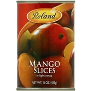***Discontinued by Kehe***Roland Sliced Light Syrup Mango, 15 oz (Pack of 12)