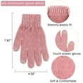 thumbnail image 2 of FZ FANTASTIC ZONE Kids Winter Warm Knit Beanie Hats Neck Warmer Scarf Touchscreen Gloves Set with Pompom Fleece Lined for Boys Girls,Pink, 2 of 6