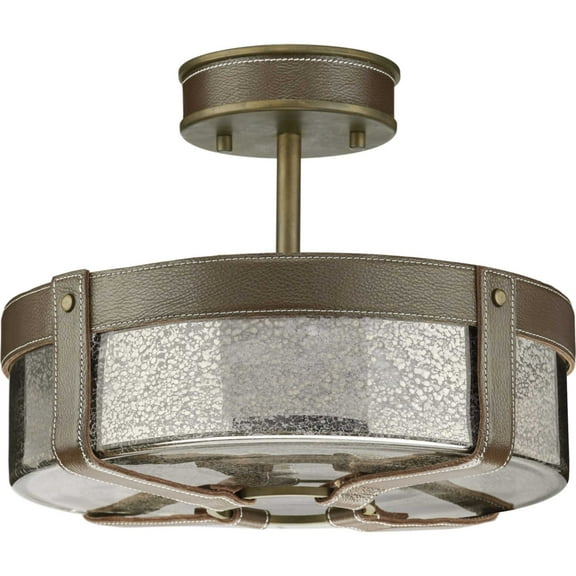 POINT DUME® Rockdance Collection Aged Brass Semi-Flush