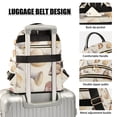 thumbnail image 3 of FORMRS Mini Backpack Purse for Women Quilted Travel Daypack Casual Shoulder Bag, Beige Watercolor Seashells, 3 of 7