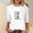Black, variant on Womens Summer Tops Womens Summer Tops Women's Fashion Casual Round Neck Mid Sleeve Summer Mahjong Sparrow Theme Printed T Shirt Top S