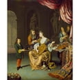 thumbnail image 2 of Willem Van Mieris 20x24 Gold Ornate Framed and Double Matted Museum Art Print Titled - The Lute Player (1711), 2 of 4