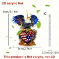 thumbnail image 3 of Zhourta 4th of July 2D Eagle Acrylic Car Hanging Ornament Design Patriotic Red White Blue for Memorial Day Backpack Tag, 3 of 5