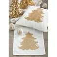 thumbnail image 5 of Saro Lifestyle 6494.W18S 18 in. Square Metallic Christmas Tree Design Cotton Poly Filled Throw Pillow, White, 5 of 5