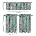thumbnail image 6 of Botanical Kitchen Curtains Set Tier and Valance, Vintage Floral Print, Small Retro Tropical Boho Bloom Pattern with Watercolor Artistic Design, Rustic Farmhouse Drapes, 6 of 6