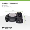 thumbnail image 4 of Presto 03518 FlipSide Belgian Waffle Maker with Nonstick Ceramic Plates, Black, 4 of 8