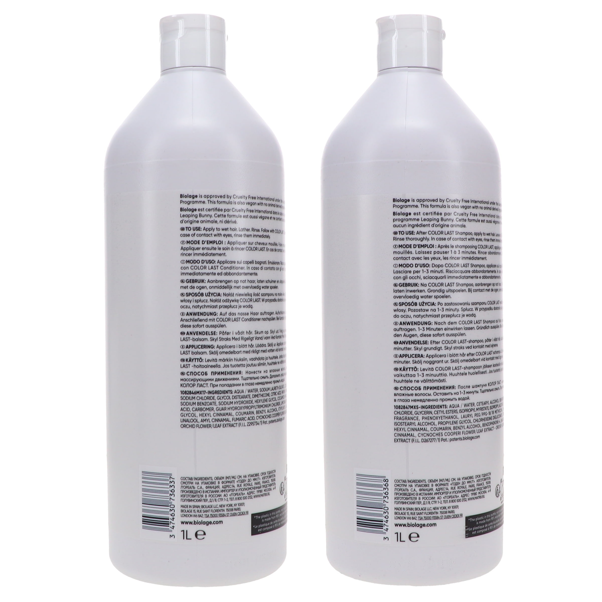 Biolage Colorlast Shampoo 33.8 oz & Conditioner 33.8 oz Combo Pack