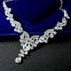 thumbnail image 4 of Collar de mujer elegante Qarigey 3 unids/set decorativo nupcial rhinestone Blanco, 4 of 6