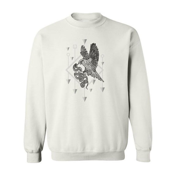 Eagle With Snake Sketch Sweatshirt Men -Image by Shutterstock, Male x-Large
