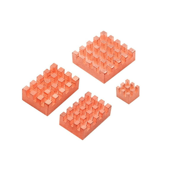 4x Thermal Conductive Adhesive Heat Sinks Easy Installation, Suitable for Orange Pi 5 CPU and RAM